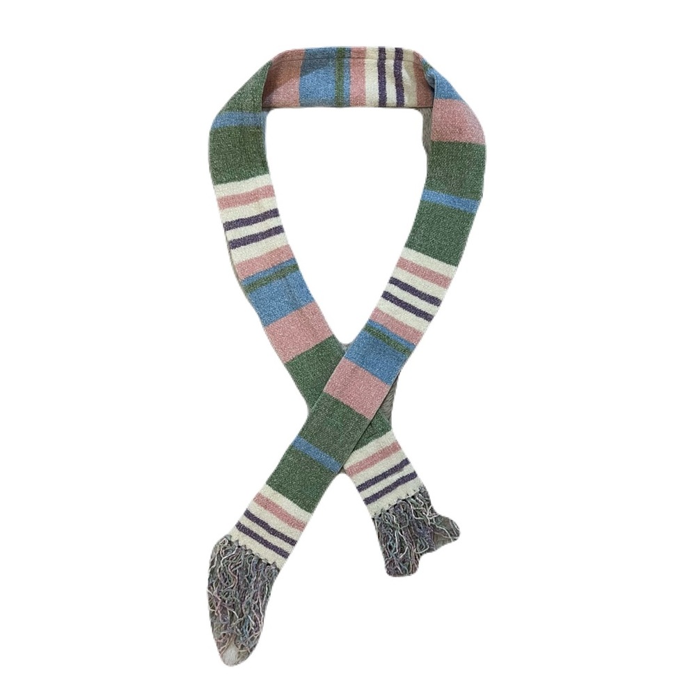 Striped Green and Pink Scarf
